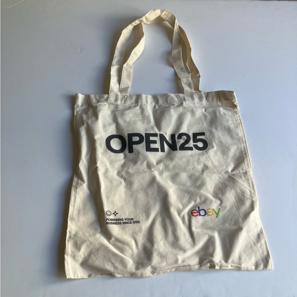 eBay Open 2025 Canvas Tote Bag Shopper North South Market Shoulder Tote Purse